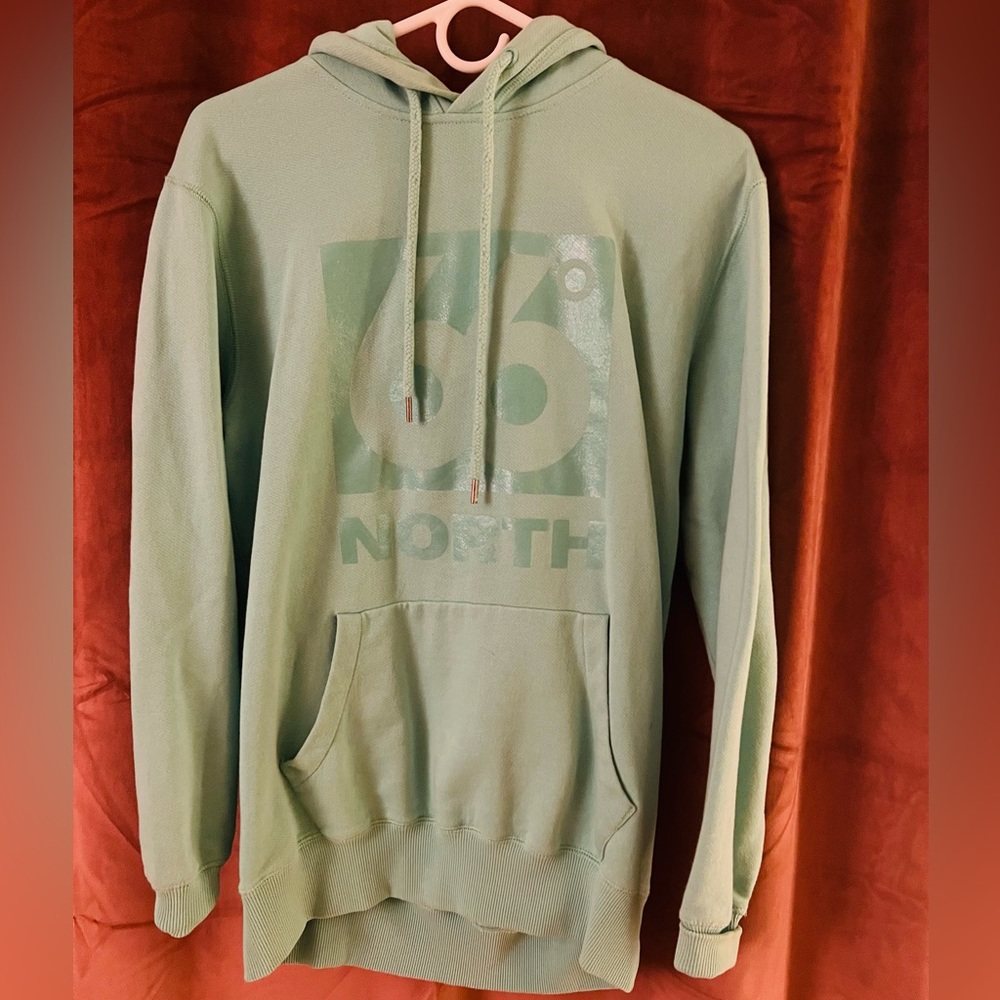 66 DEGREES NORTH MINT HOODIE SMALL